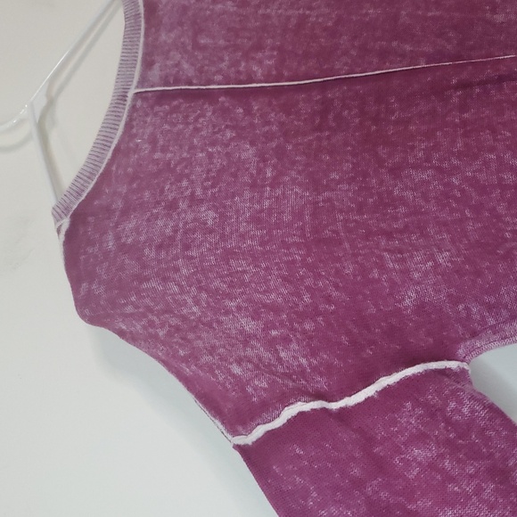 Sundance Washed Purple Cotton V-Neck Sweater Size Extra Small Oversized - Picture 8 of 10